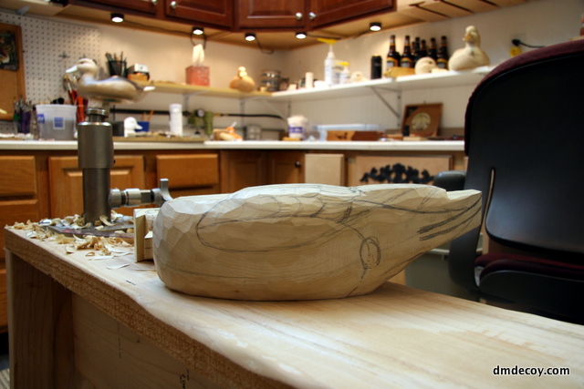 Rough carving the body