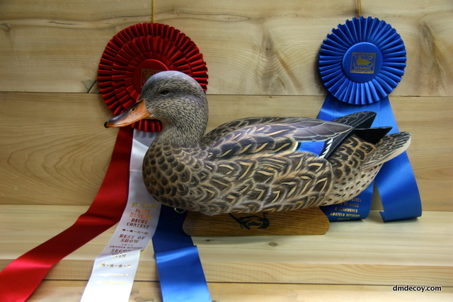 Award-winning hen mallard decoy