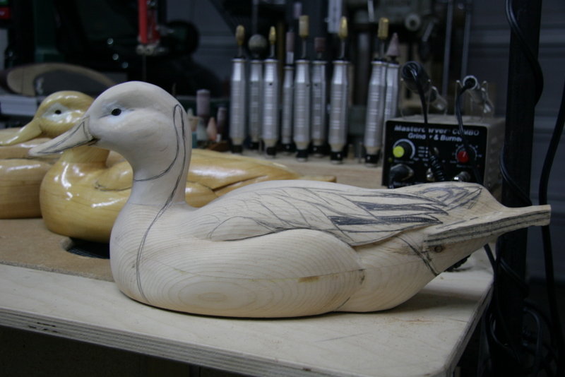Sugar pine pintail decoy